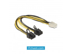 Захранващ кабел PCI Express 6 pin Женско - 2x8 pin Мъжко 30 cm DeLock